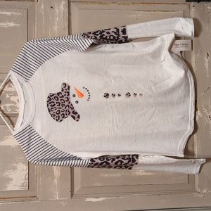 Women's Snowman Shirt Leopard Print